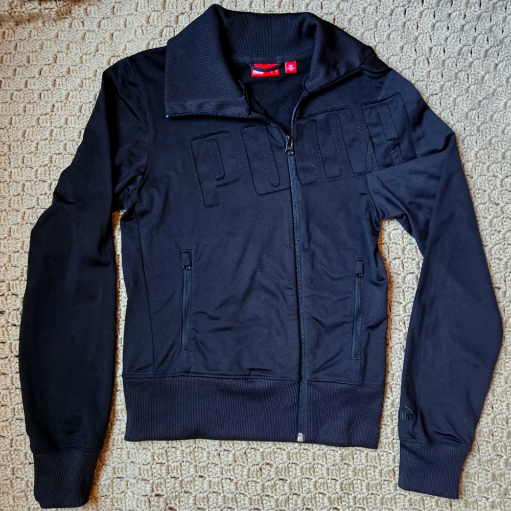 Vintage Y2K Puma Black Zip-up Track Jacket XS